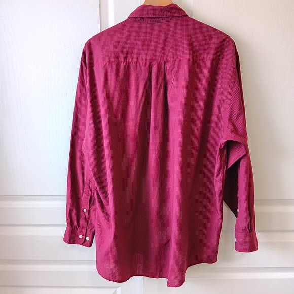 Brooks Brothers Men's Red/Blue Gingham Cotton Long Sleeve Sport Shirt Size L - Picture 2 of 13